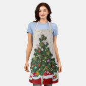 Turteltauben im Weihnachtsgrauen Schürze (Getragen)