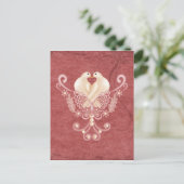 Turteltauben - Liebe Doves Postkarte (Stehend Vorderseite)