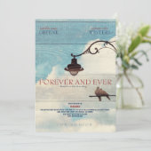 Turteltauben - VORBEREITER UND JEDER Einladung (Stehend Vorderseite)