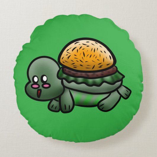 Turtle 1 rundes kissen (Vorderseite)