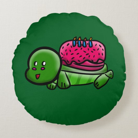 Turtle 2 rundes kissen (Vorderseite)