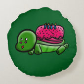 Turtle 2 rundes kissen (Rückseite)