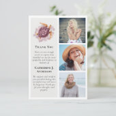 Turtle 3 Foto Beileid Beerdigung Dankeskarte (Stehend Vorderseite)