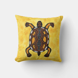 Turtle - Aboriginal Inspirred Art Painting Kissen
