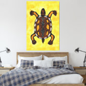 Turtle - Aboriginal Inspirred Art Painting Leinwanddruck (Insitu (Schlafzimmer))