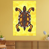 Turtle - Aboriginal Inspirred Art Painting Leinwanddruck (Insitu (Wohnzimmer))