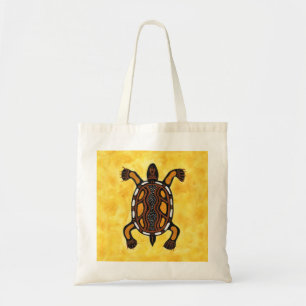 Turtle - Aboriginal Inspirred Art Painting Tragetasche