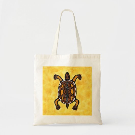 Turtle - Aboriginal Inspirred Art Painting Tragetasche (Vorne)