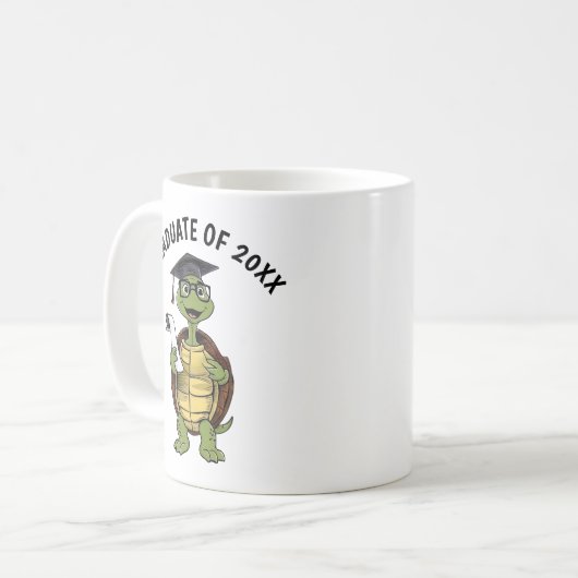 Turtle Abschluss Personalisiert Kaffeetasse (Vorderseite Links)
