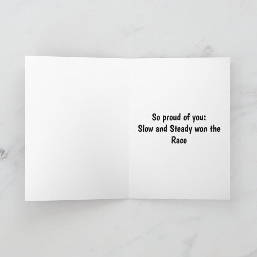 Turtle Abschluss Personalisiert Karte (Innenseite)