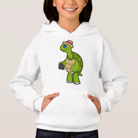 Turtle als Fotograf mit Kamera Hoodie (Vorderseite)