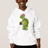 Turtle als Fotograf mit Kamera Hoodie (Vorderseite)