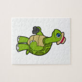 Turtle als Fotograf mit Kamera Puzzle (Horizontal)