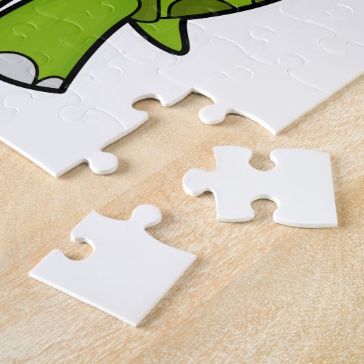 Turtle als Fotograf mit Kamera Puzzle (Seite)