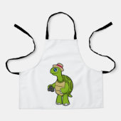 Turtle als Fotograf mit Kamera Schürze (Vorderseite)