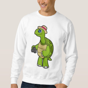 Turtle als Fotograf mit Kamera Sweatshirt
