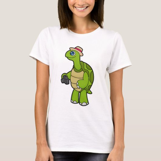 Turtle als Fotograf mit Kamera T-Shirt (Vorderseite)
