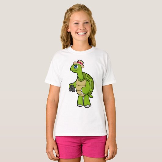 Turtle als Fotograf mit Kamera T-Shirt (Vorne ganz)