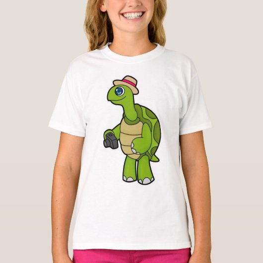Turtle als Fotograf mit Kamera T-Shirt (Vorderseite)