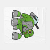 Turtle als Roboter mit Cannons Fleecedecke (Vorderseite (Horizontal))