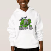 Turtle als Roboter mit Cannons Hoodie (Vorderseite)