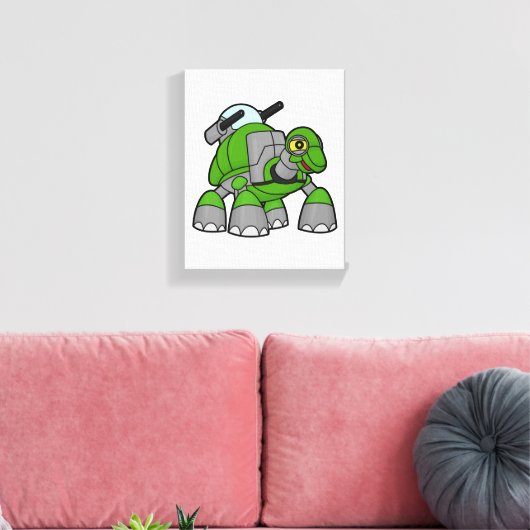 Turtle als Roboter mit Cannons Leinwanddruck (Insitu (Wohnzimmer))