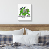 Turtle als Roboter mit Cannons Leinwanddruck (Insitu (Schlafzimmer))