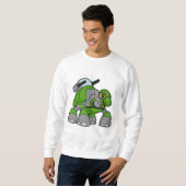 Turtle als Roboter mit Cannons Sweatshirt (Vorne ganz)