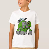 Turtle als Roboter mit Cannons T-Shirt (Vorderseite)