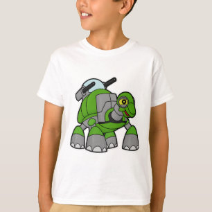 Turtle als Roboter mit Cannons T-Shirt