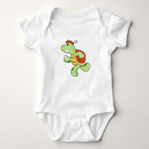 Turtle als Runner Baby Strampler