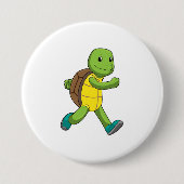 Turtle als Runner beim Laufen Button (Vorderseite)