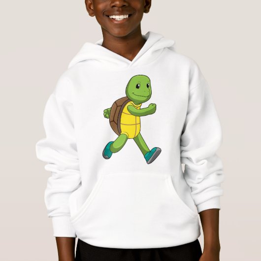 Turtle als Runner beim Laufen Hoodie (Vorderseite)