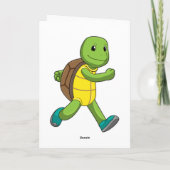 Turtle als Runner beim Laufen Karte (Rückseite)