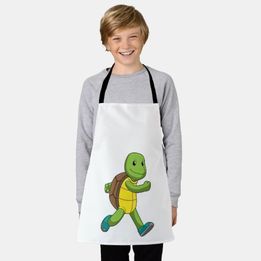 Turtle als Runner beim Laufen Schürze (Getragen)