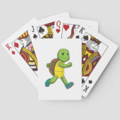 Turtle als Runner beim Laufen Spielkarten (Rückseite)