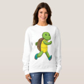 Turtle als Runner beim Laufen Sweatshirt (Vorne ganz)
