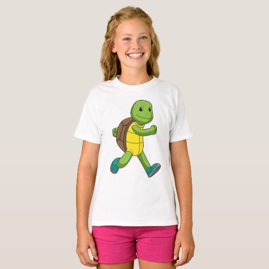 Turtle als Runner beim Laufen T-Shirt (Vorne ganz)