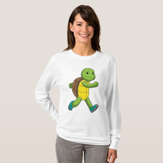 Turtle als Runner beim Laufen T-Shirt (Vorne ganz)
