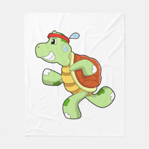 Turtle als Runner Fleecedecke