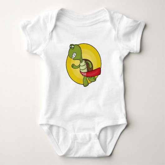 Turtle als Runner im Joggen Baby Strampler (Vorderseite)