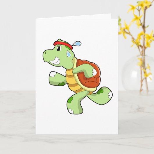 Turtle als Runner Karte (Gelbe Blume)