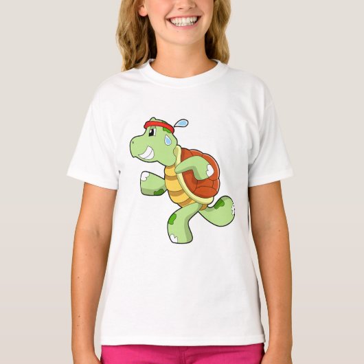 Turtle als Runner T-Shirt (Vorderseite)