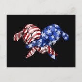 Turtle American Flag Shirt 4. Juli Patriotic Postkarte (Vorderseite)
