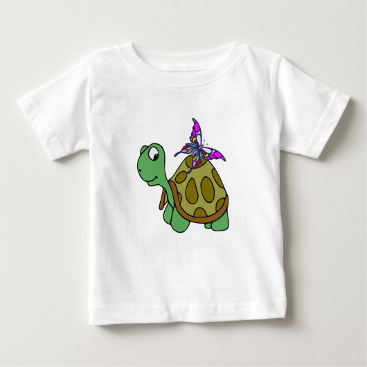 Turtle and Butterfly Baby T-shirt (Vorderseite)