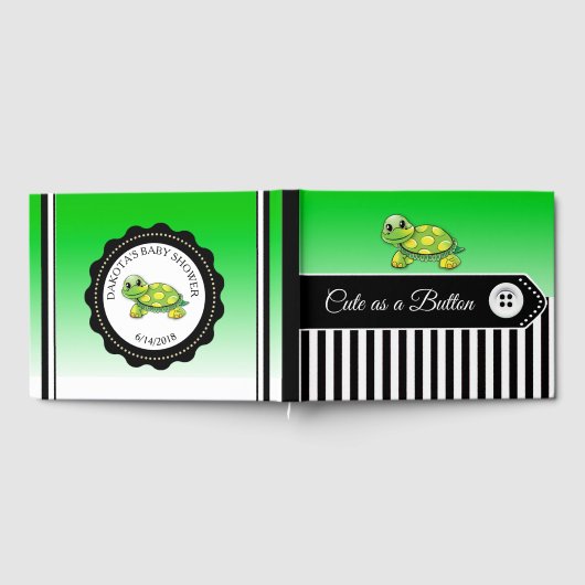 Turtle and Button Baby Shooting Keepake Gästebuch (Voll)