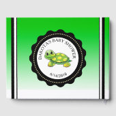 Turtle and Button Baby Shooting Keepake Gästebuch (Rückseite)