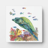 Turtle and fishes in the sea  fotoplatte (Vorderseite)