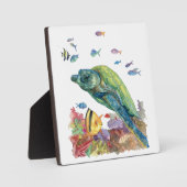 Turtle and fishes in the sea  fotoplatte (Vorderseite)