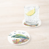 Turtle and fishes in the sea getränkeuntersetzer (Seite)